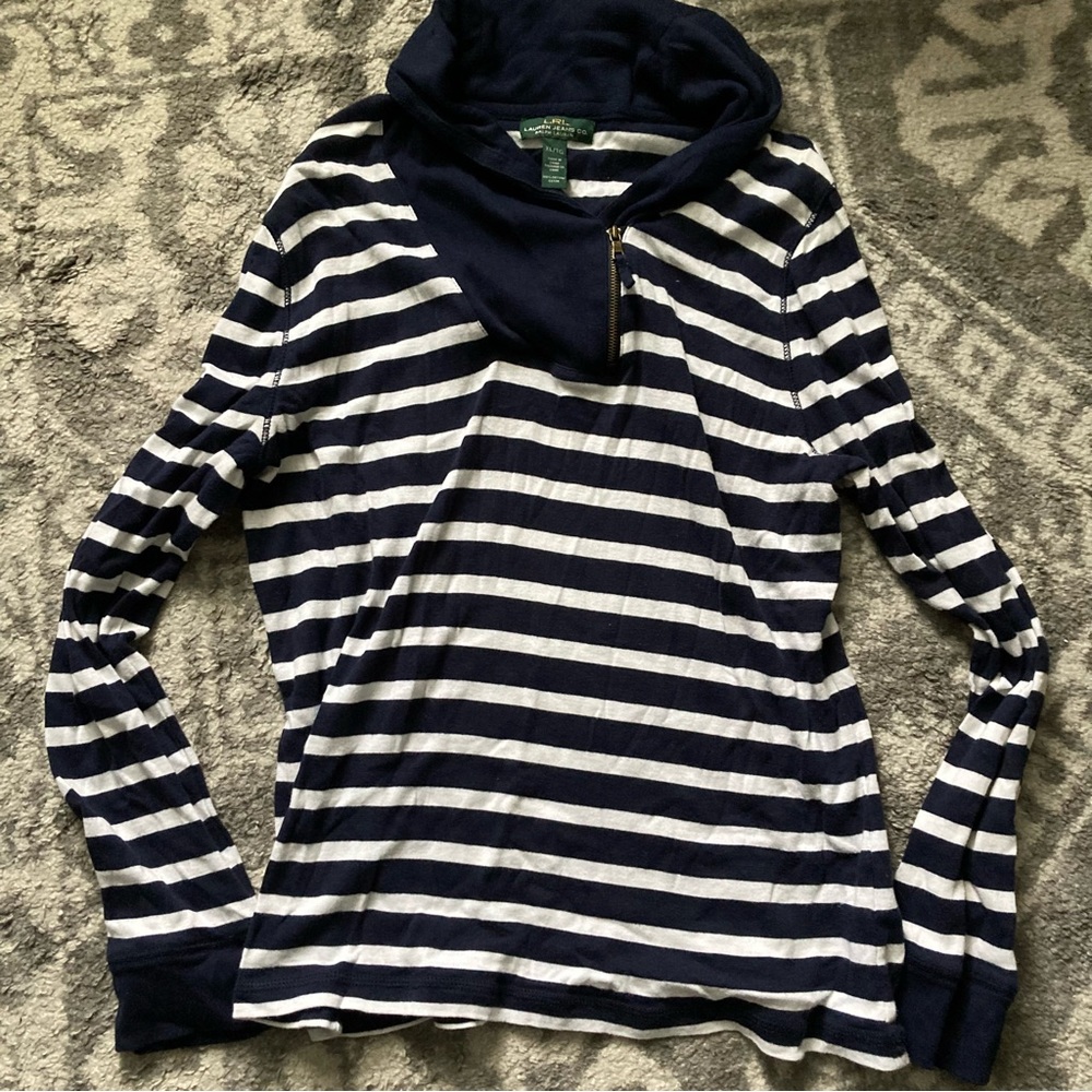 Ralph Lauren Navy Striped Top